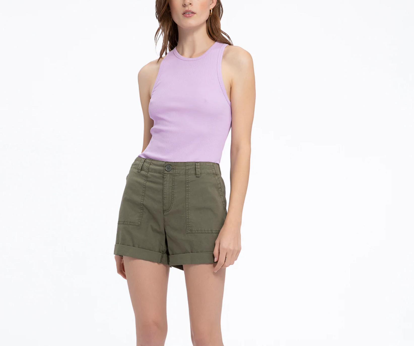 SANCTUARY SWITCHBACK CUFFED SHORT HIKER GREEN | Velvet and Tulle Boutique